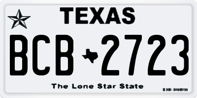TX license plate BCB2723