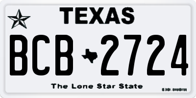 TX license plate BCB2724