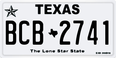 TX license plate BCB2741