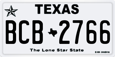 TX license plate BCB2766