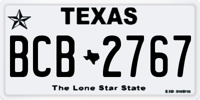 TX license plate BCB2767
