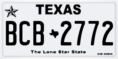 TX license plate BCB2772