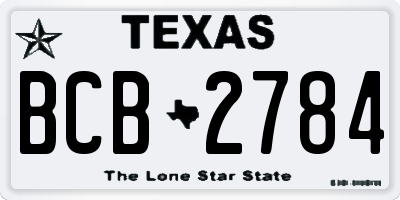 TX license plate BCB2784