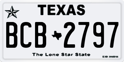 TX license plate BCB2797