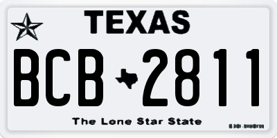 TX license plate BCB2811