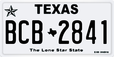 TX license plate BCB2841