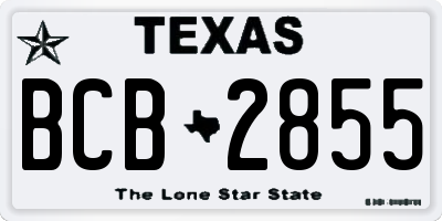 TX license plate BCB2855