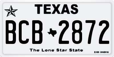 TX license plate BCB2872