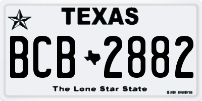 TX license plate BCB2882