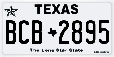TX license plate BCB2895