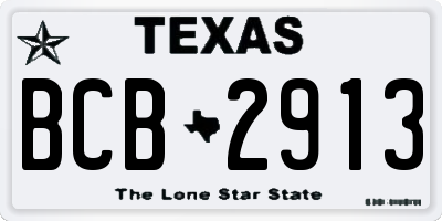 TX license plate BCB2913