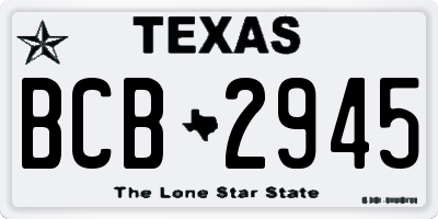 TX license plate BCB2945