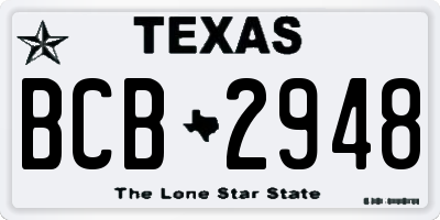 TX license plate BCB2948