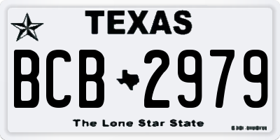 TX license plate BCB2979
