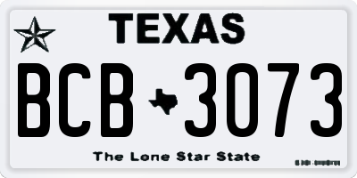 TX license plate BCB3073