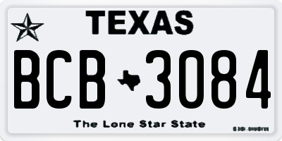 TX license plate BCB3084