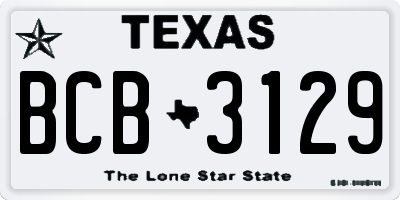 TX license plate BCB3129