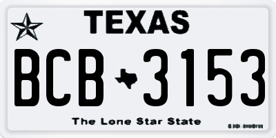 TX license plate BCB3153