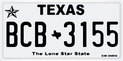 TX license plate BCB3155