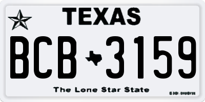 TX license plate BCB3159