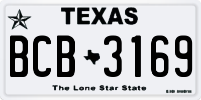 TX license plate BCB3169
