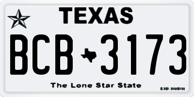 TX license plate BCB3173