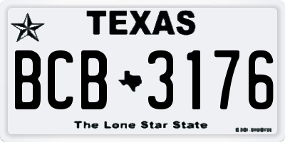 TX license plate BCB3176