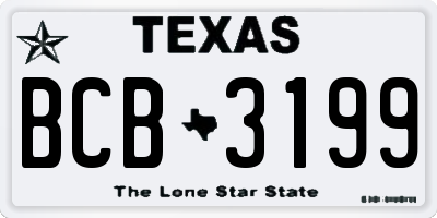 TX license plate BCB3199