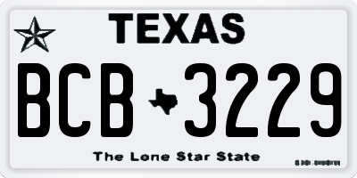TX license plate BCB3229