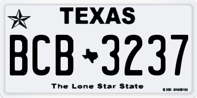 TX license plate BCB3237