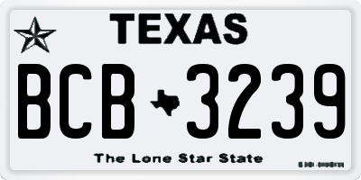 TX license plate BCB3239