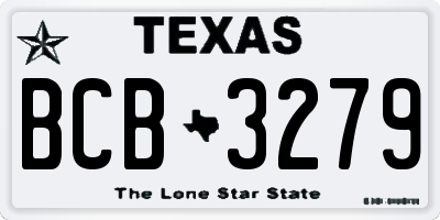 TX license plate BCB3279