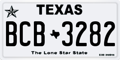 TX license plate BCB3282