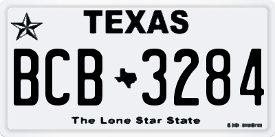 TX license plate BCB3284