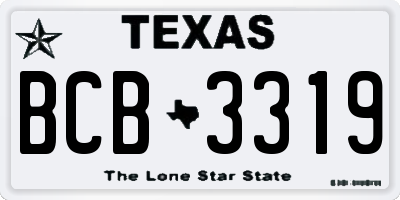 TX license plate BCB3319