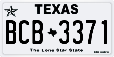 TX license plate BCB3371