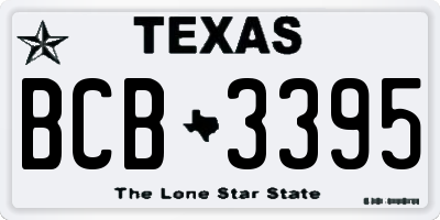 TX license plate BCB3395