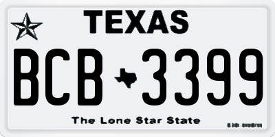 TX license plate BCB3399