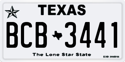 TX license plate BCB3441