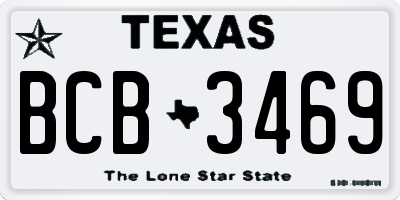 TX license plate BCB3469
