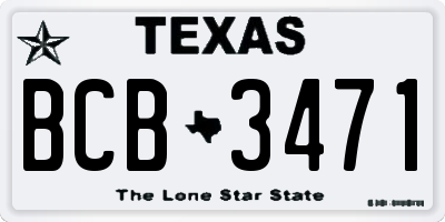 TX license plate BCB3471