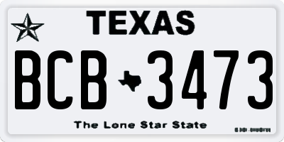 TX license plate BCB3473