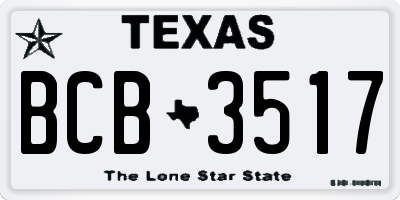 TX license plate BCB3517