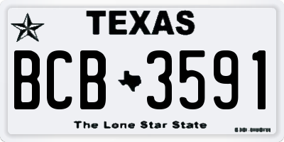 TX license plate BCB3591