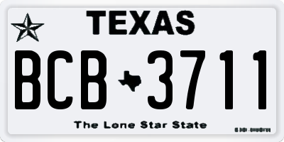TX license plate BCB3711