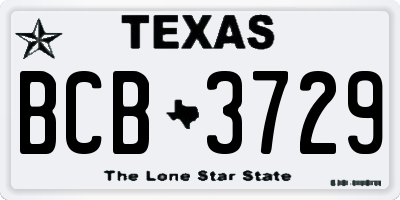 TX license plate BCB3729