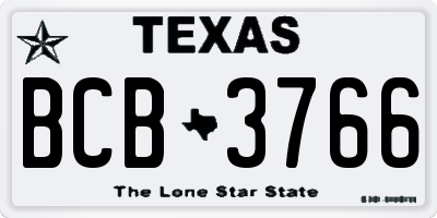 TX license plate BCB3766