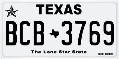 TX license plate BCB3769