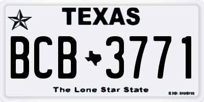 TX license plate BCB3771