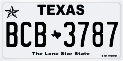 TX license plate BCB3787